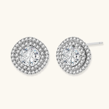 Celestial Halo Moissanite Studs