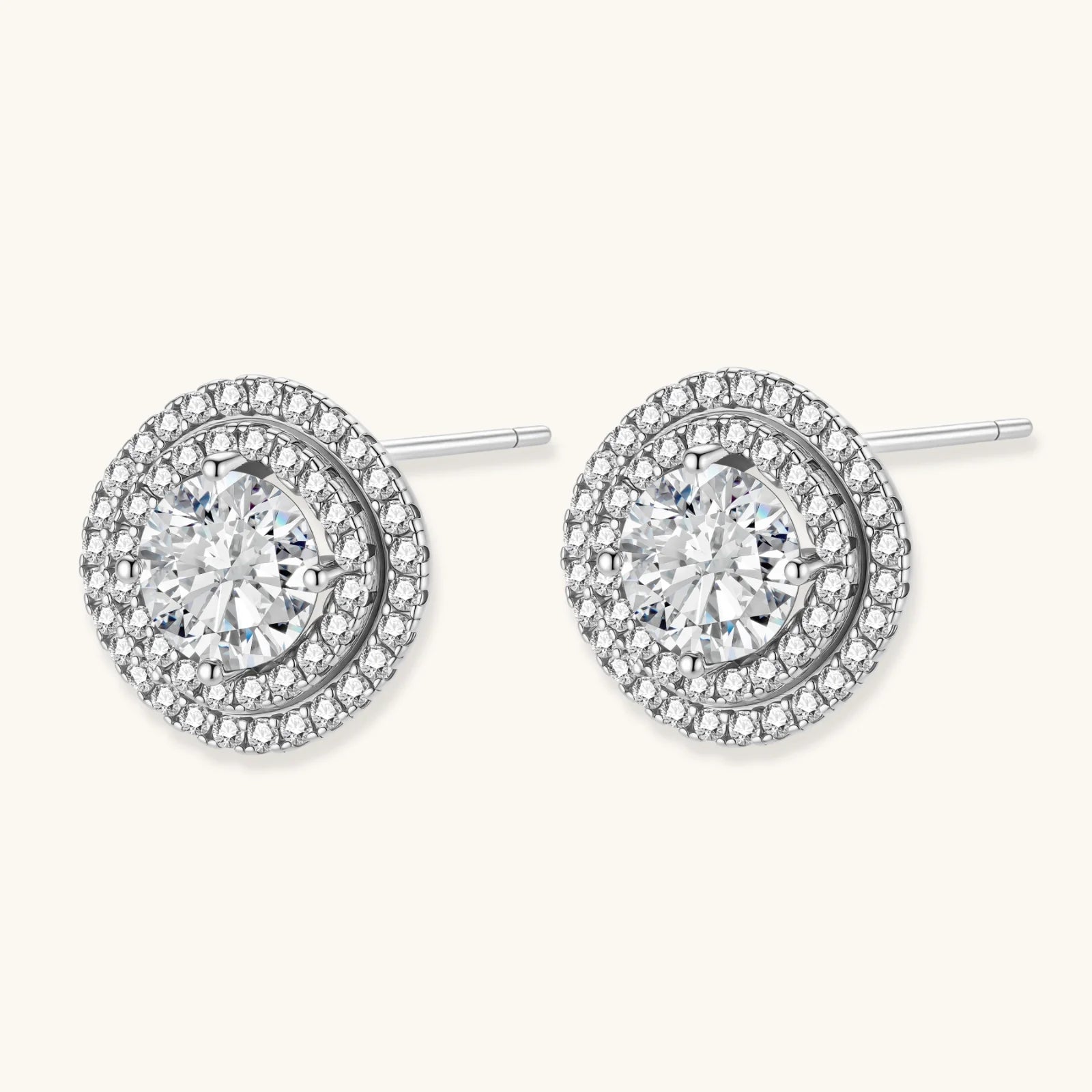 Celestial Halo Moissanite Studs