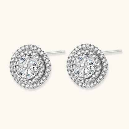 Celestial Halo Moissanite Studs