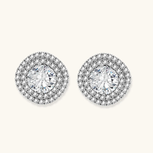 Celestial Halo Moissanite Studs