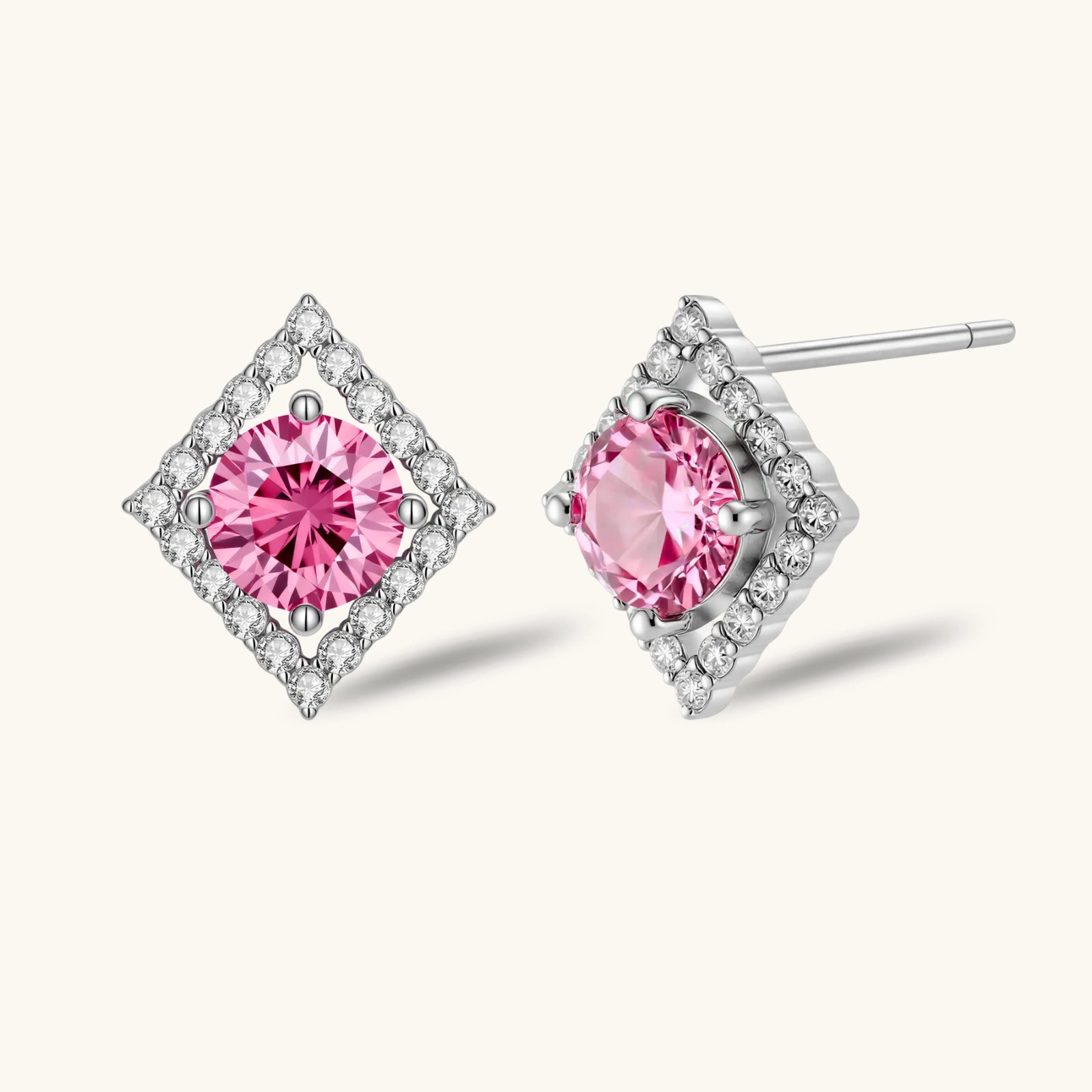Diamond Halo Studs