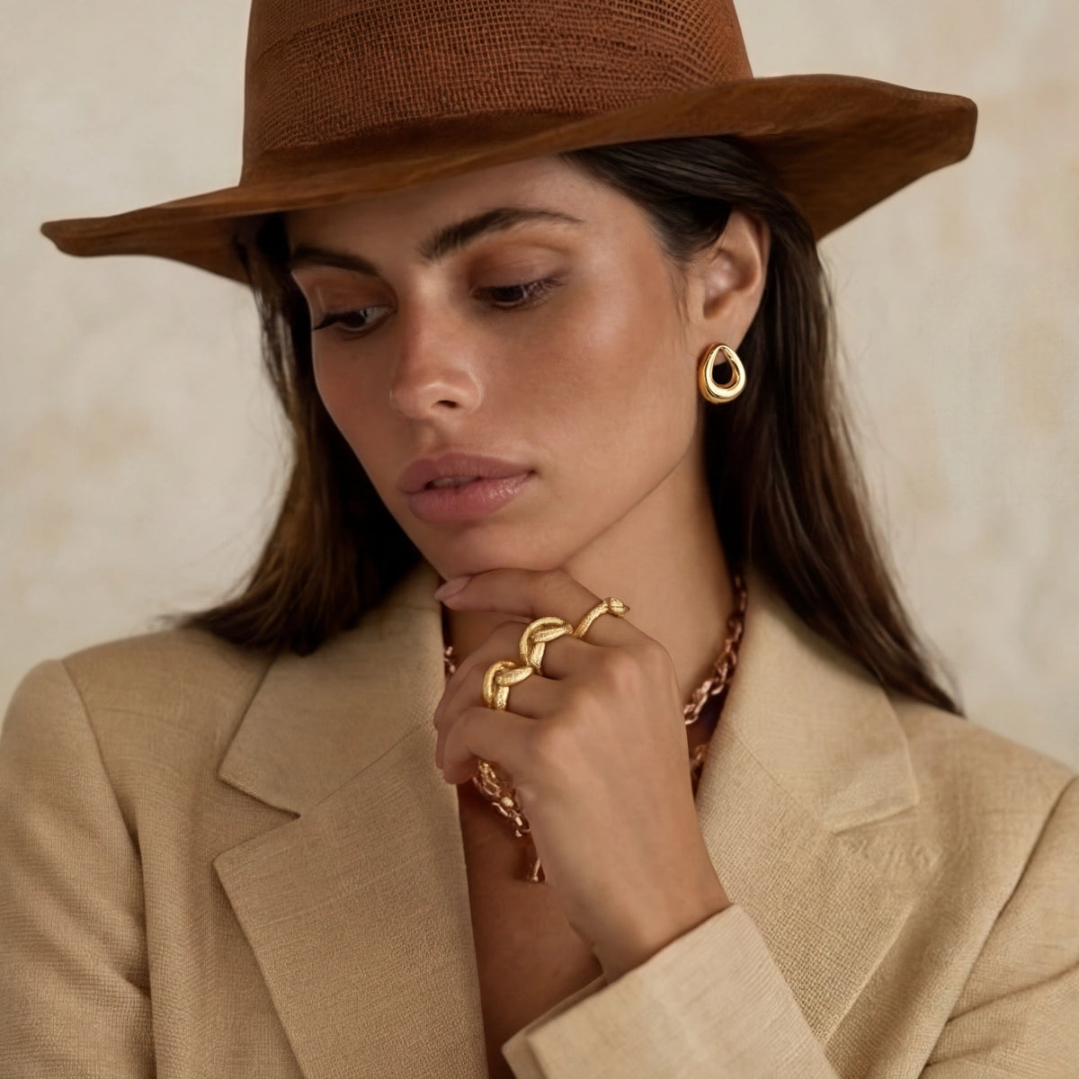 Golden Loop Studs
